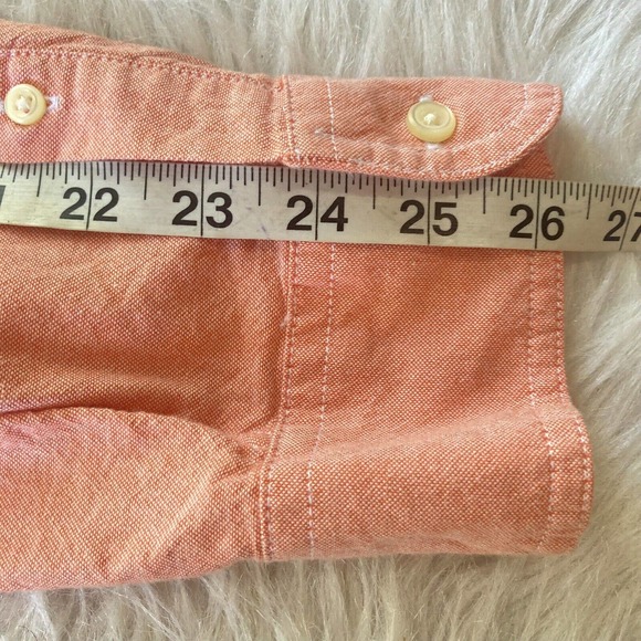 Mens Chaps Easy Care Long Sleeve Coral Button Front Shirt Size XXL 2XL Preppy - Picture 9 of 9